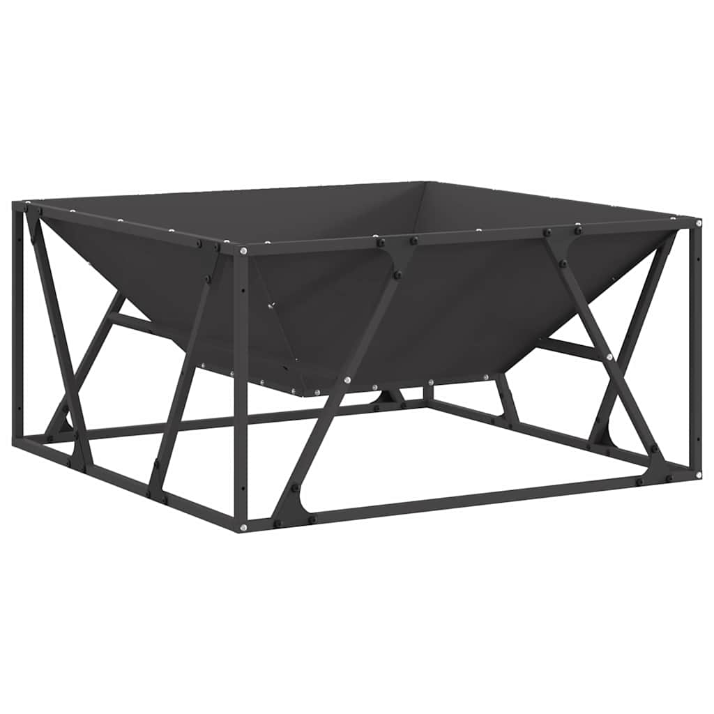 Φωτιά Μαύρο 80 x 80 x 40 cm Ατσάλι - Pakobazaar