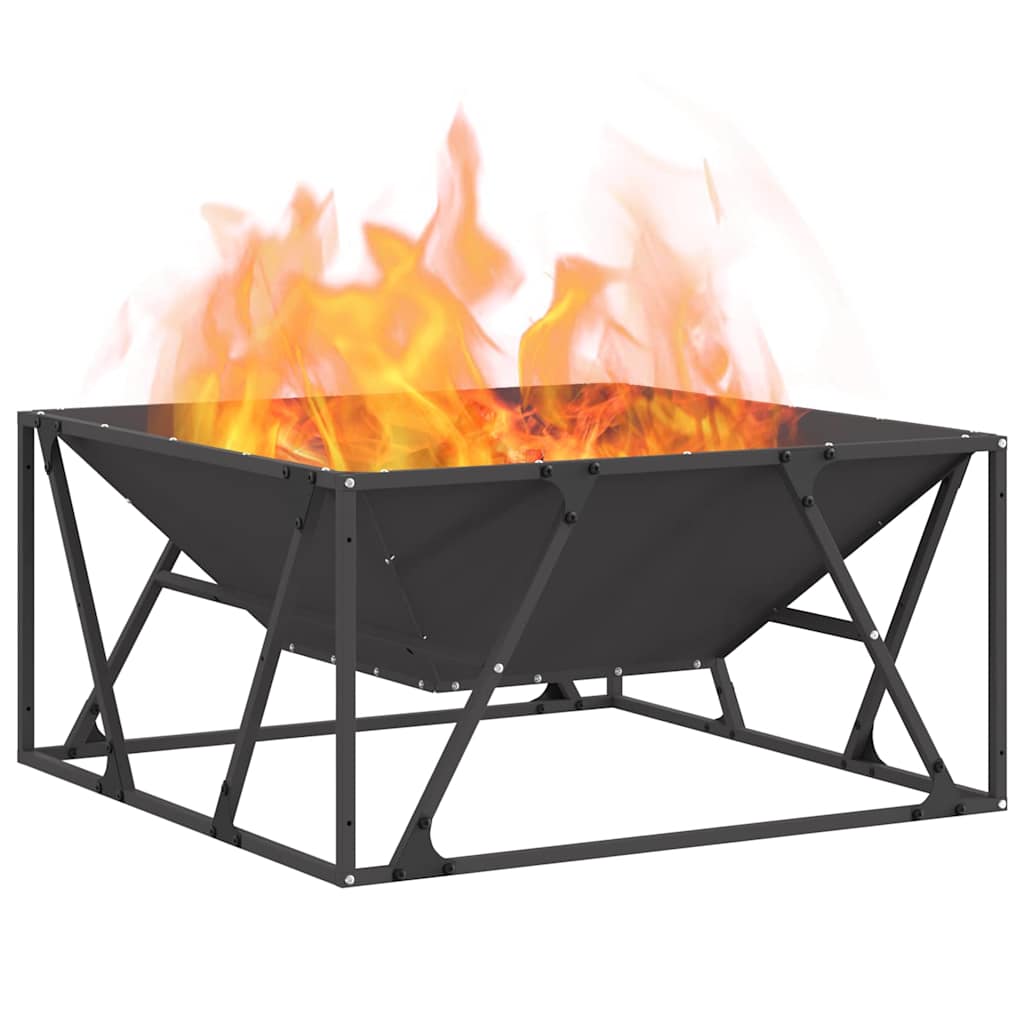 Φωτιά Μαύρο 80 x 80 x 40 cm Ατσάλι - Pakobazaar