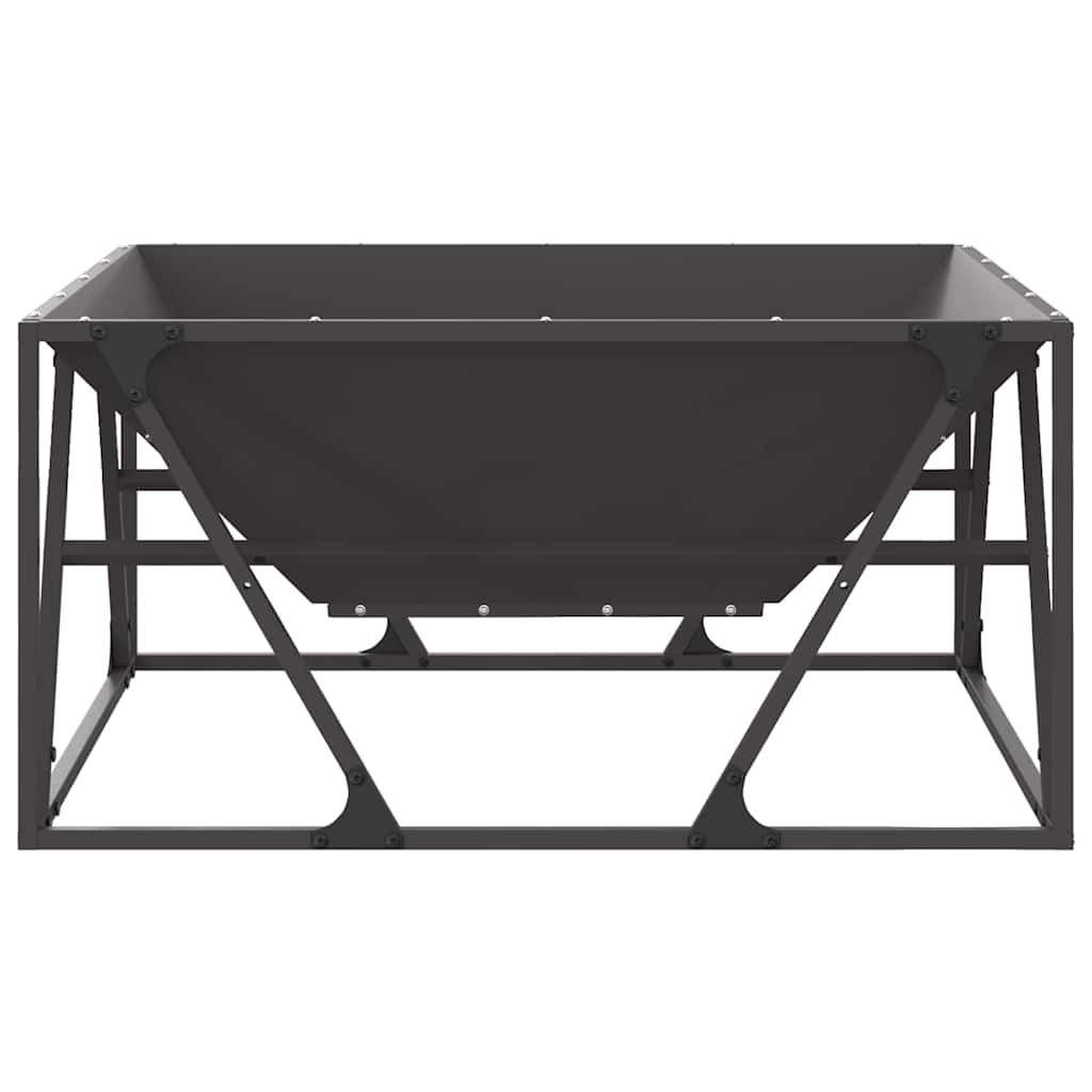 Φωτιά Μαύρο 80 x 80 x 40 cm Ατσάλι - Pakobazaar