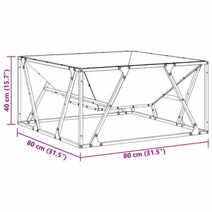 Φωτιά Μαύρο 80 x 80 x 40 cm Ατσάλι - Pakobazaar