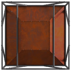 Φωτιά Καφέ 80 x 80 x 40 cm Ατσάλι Σκληρυθέν στον Αέρα - Pakobazaar