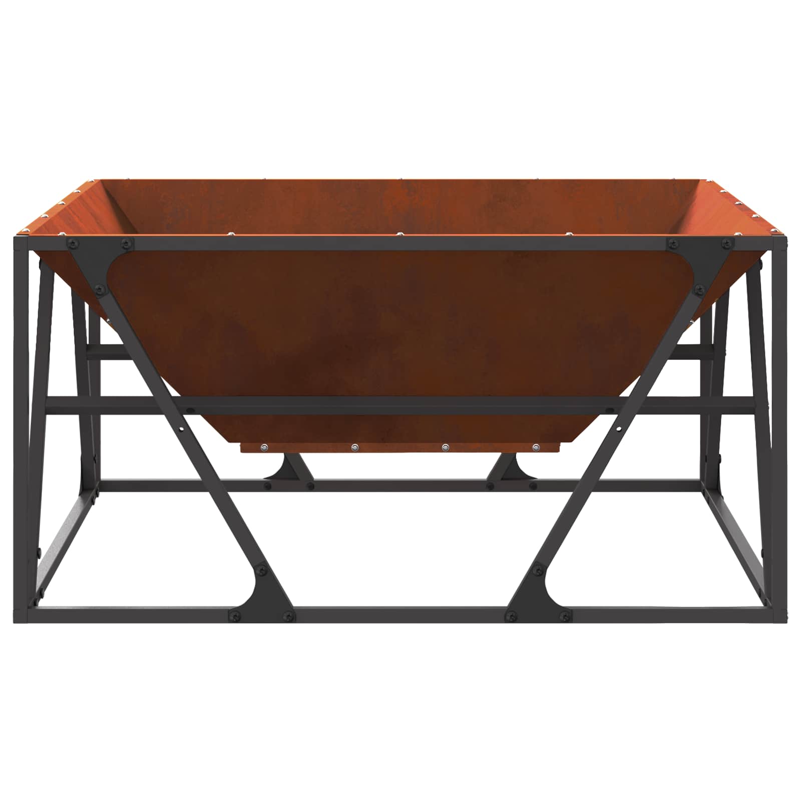Φωτιά Καφέ 80 x 80 x 40 cm Ατσάλι Σκληρυθέν στον Αέρα - Pakobazaar