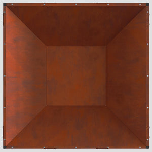 Φωτιά Καφέ 80 x 80 x 40 cm Ατσάλι Σκληρυθέν στον Αέρα - Pakobazaar