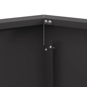 Φωτιά Μαύρο 75 x 75 x 28 εκ. Ατσάλι - Pakobazaar