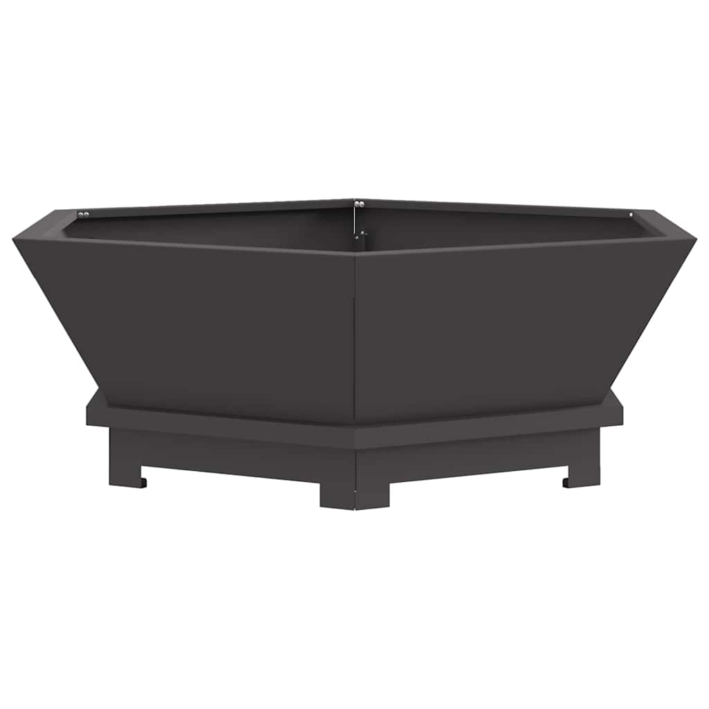 Φωτιά Μαύρο 75 x 75 x 28 εκ. Ατσάλι - Pakobazaar