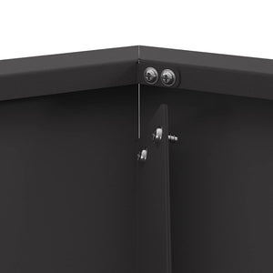 Φωτιά Μαύρο 100 x 100 x 28 εκ. Ατσάλι - Pakobazaar