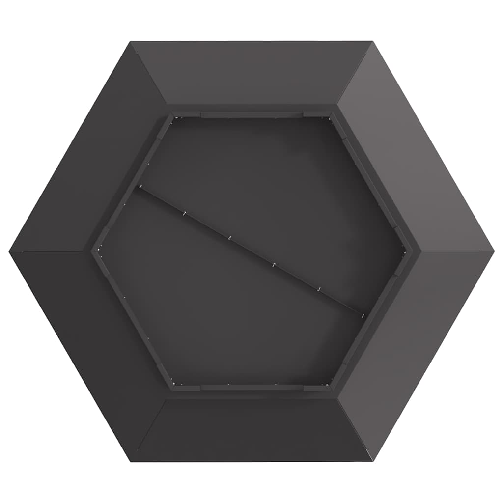 Φωτιά Μαύρο 100 x 100 x 28 εκ. Ατσάλι - Pakobazaar