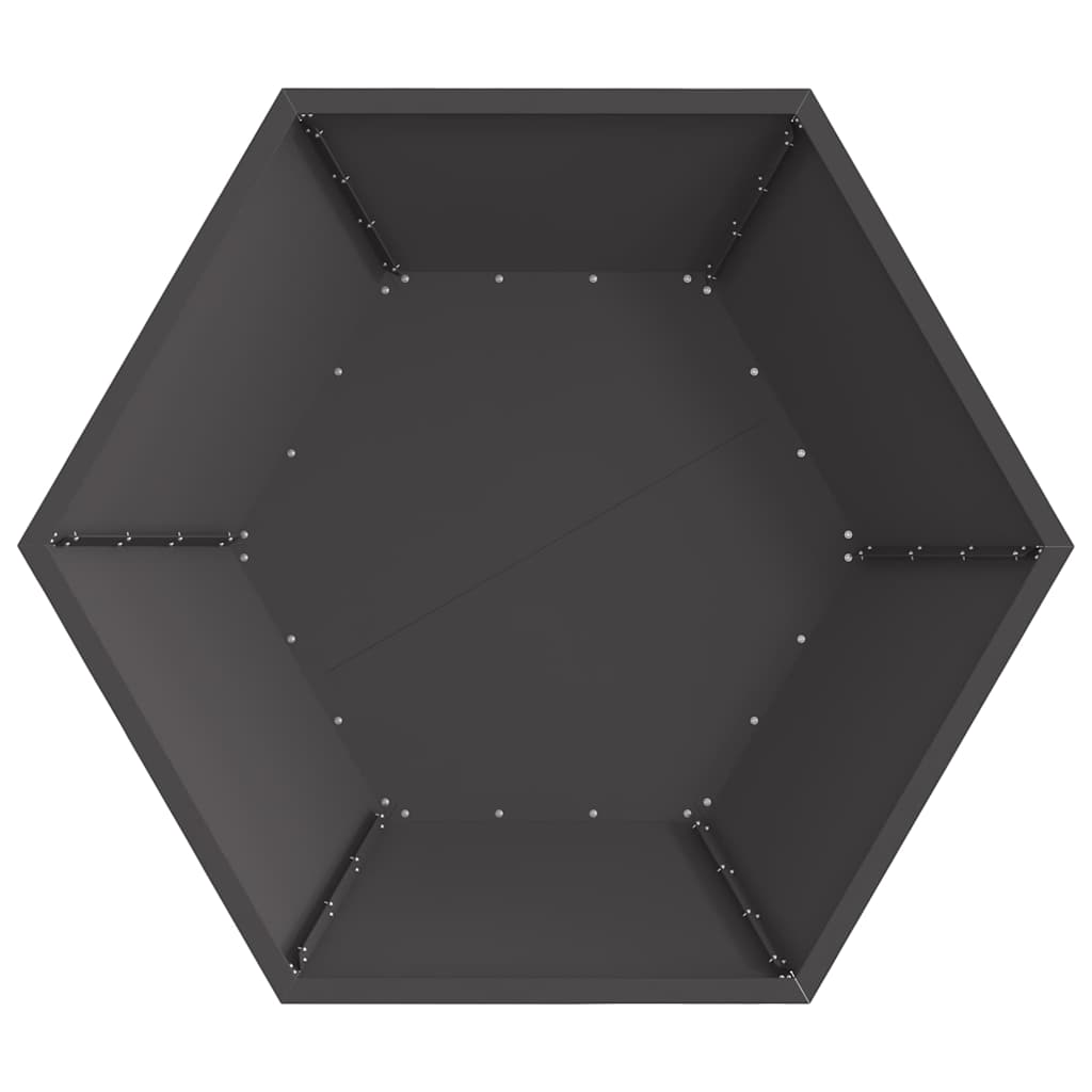 Φωτιά Μαύρο 100 x 100 x 28 εκ. Ατσάλι - Pakobazaar