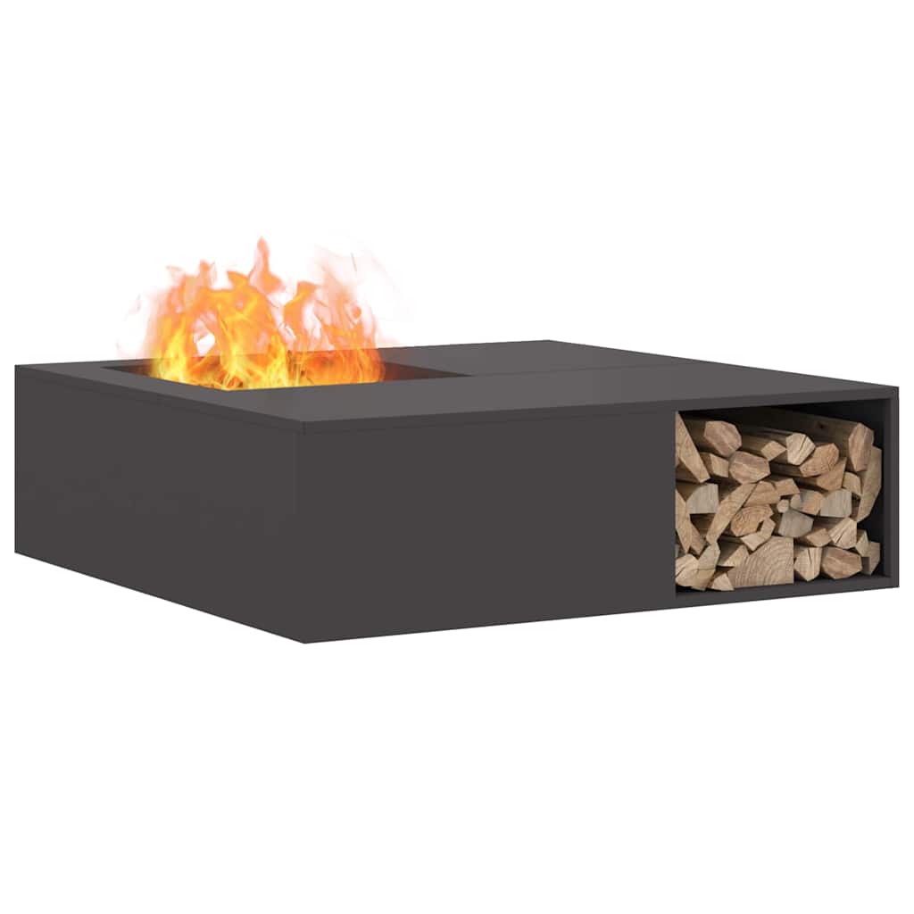 Φωτιά Μαύρο 100 x 100 x 30 cm Ατσάλι - Pakobazaar
