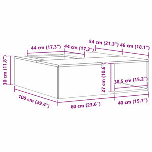 Φωτιά Μαύρο 100 x 100 x 30 cm Ατσάλι - Pakobazaar