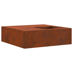 Φωτιά Καφέ 100 x 100 x 30 cm Ατσάλι Σκληρυθέν στον Αέρα - Pakobazaar