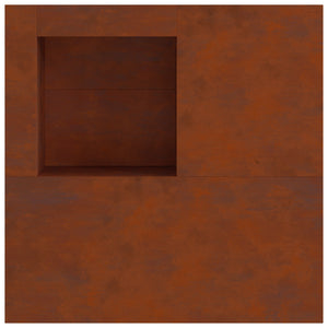 Φωτιά Καφέ 100 x 100 x 30 cm Ατσάλι Σκληρυθέν στον Αέρα - Pakobazaar