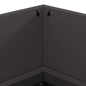 Φωτιά Μαύρο 160 x 45 x 35 εκ Ατσάλι - Pakobazaar