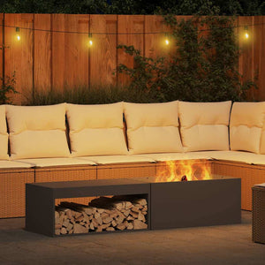 Φωτιά Μαύρο 160 x 45 x 35 εκ Ατσάλι - Pakobazaar