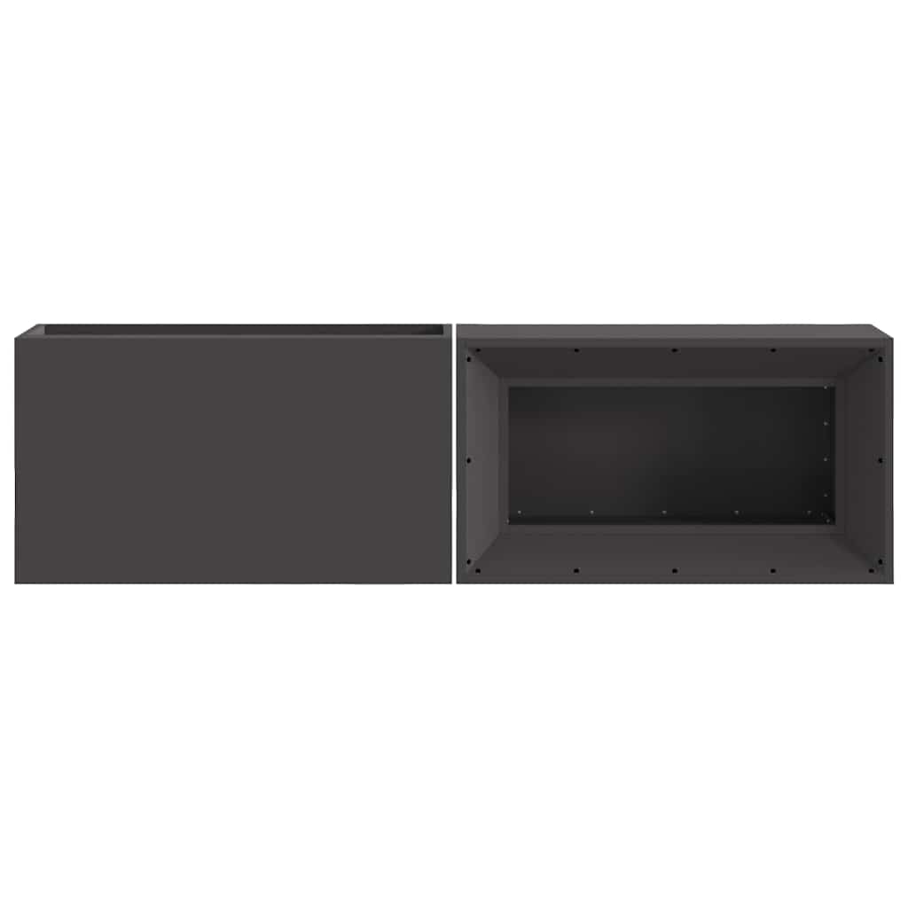 Φωτιά Μαύρο 160 x 45 x 35 εκ Ατσάλι - Pakobazaar