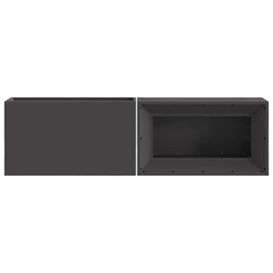 Φωτιά Μαύρο 160 x 45 x 35 εκ Ατσάλι - Pakobazaar