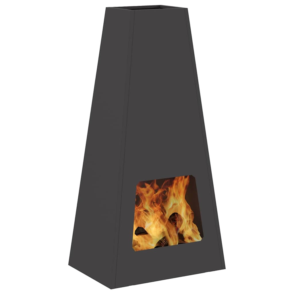 Φωτιά Μαύρο 50 x 35 x 100 εκ. Ατσάλι - Pakobazaar