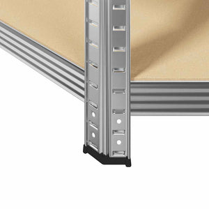 Γωνιακό ράφι με ράφι Ασημί 90 x 90 x 198 cm Επεξεργασμένο ξύλο - Pakobazaar