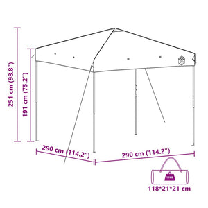 Σκηνή Σκίασης Μπλε 290 x 290 x 251 εκ. ύφασμα - Pakobazaar