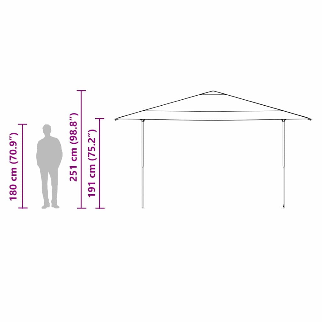 Σκηνή Σκίασης Πορτοκαλί 395 x 395 x 251 εκ. ύφασμα - Pakobazaar