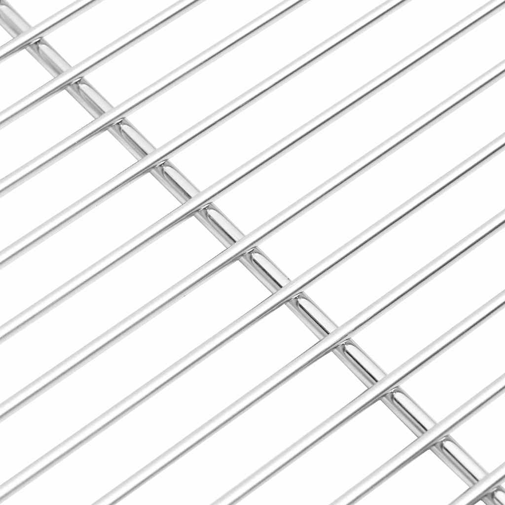 Σχάρα ψησίματος Ασημί 67 x 40 εκ. Ανοξείδωτο ατσάλι - Pakobazaar