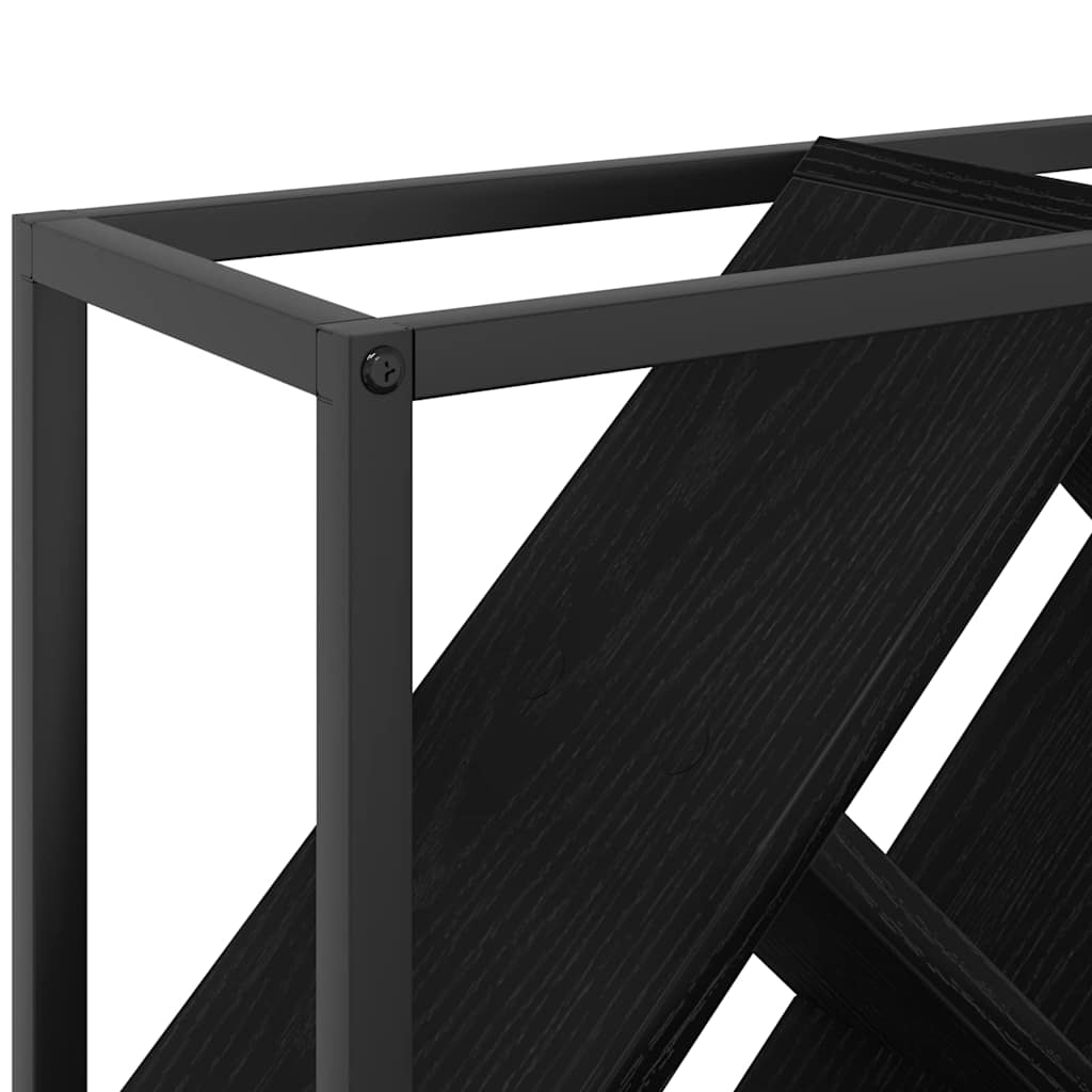 Ράφι Κρασιού Μαύρη Οξυά 51 x 18 x 52,5 εκ. Επεξεργασμένο ξύλο - Pakobazaar