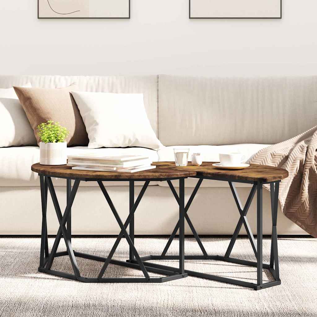 Τραπεζάκι σαλονιού Καπνιστό Δρύς 80 x 80 x 42 cm