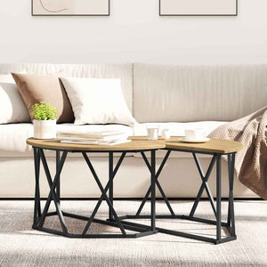 Τραπεζάκι σαλονιού Artisan Oak 80 x 80 x 42 cm - Pakobazaar