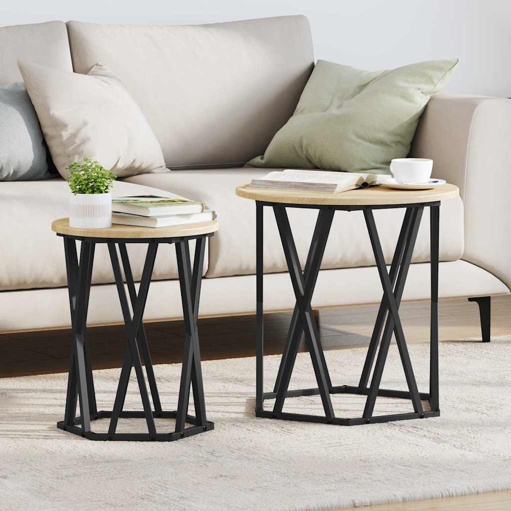 Τραπεζάκι σαλονιού 2 pcs Δρύς Sonoma