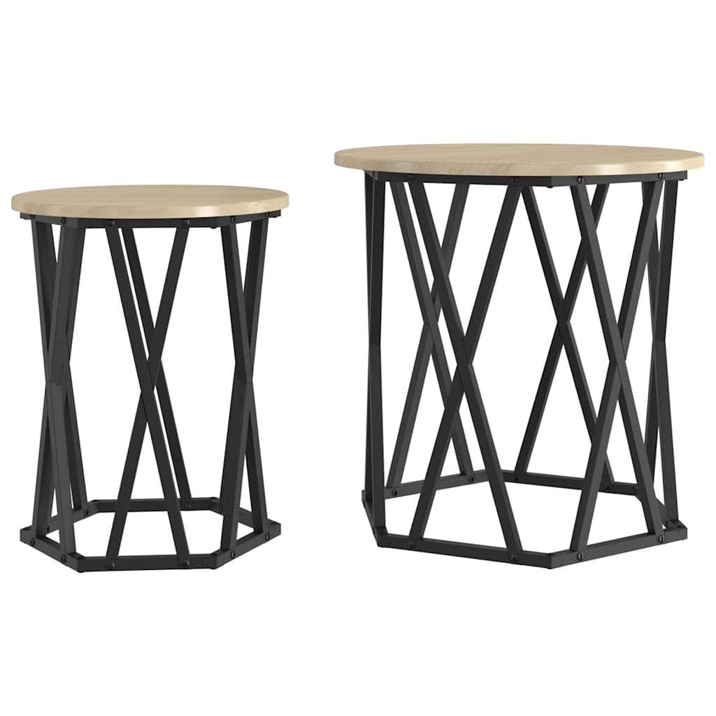 Τραπεζάκι σαλονιού 2 pcs Δρύς Sonoma