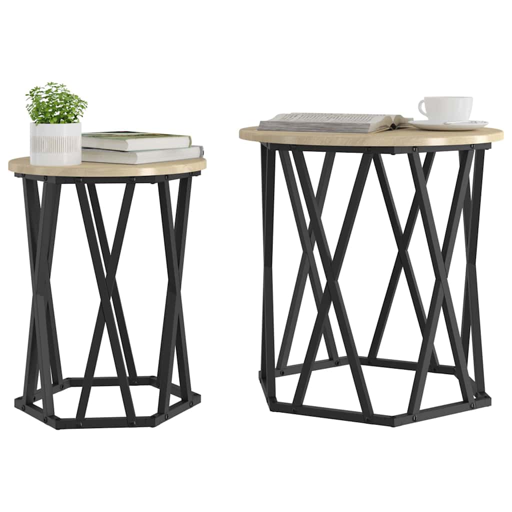 Τραπεζάκι σαλονιού 2 pcs Δρύς Sonoma