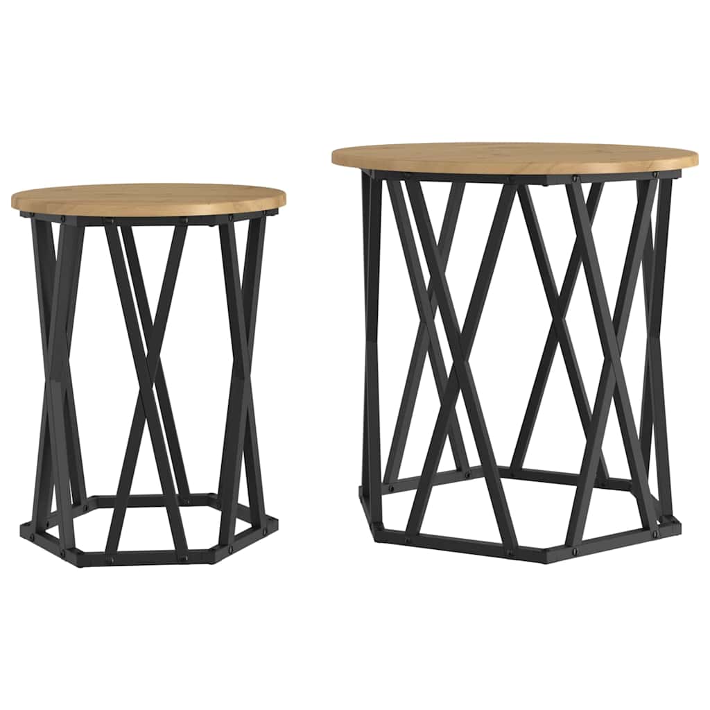 Τραπεζάκι σαλονιού 2 pcs Artisan Oak 50 x 50 x 50 cm