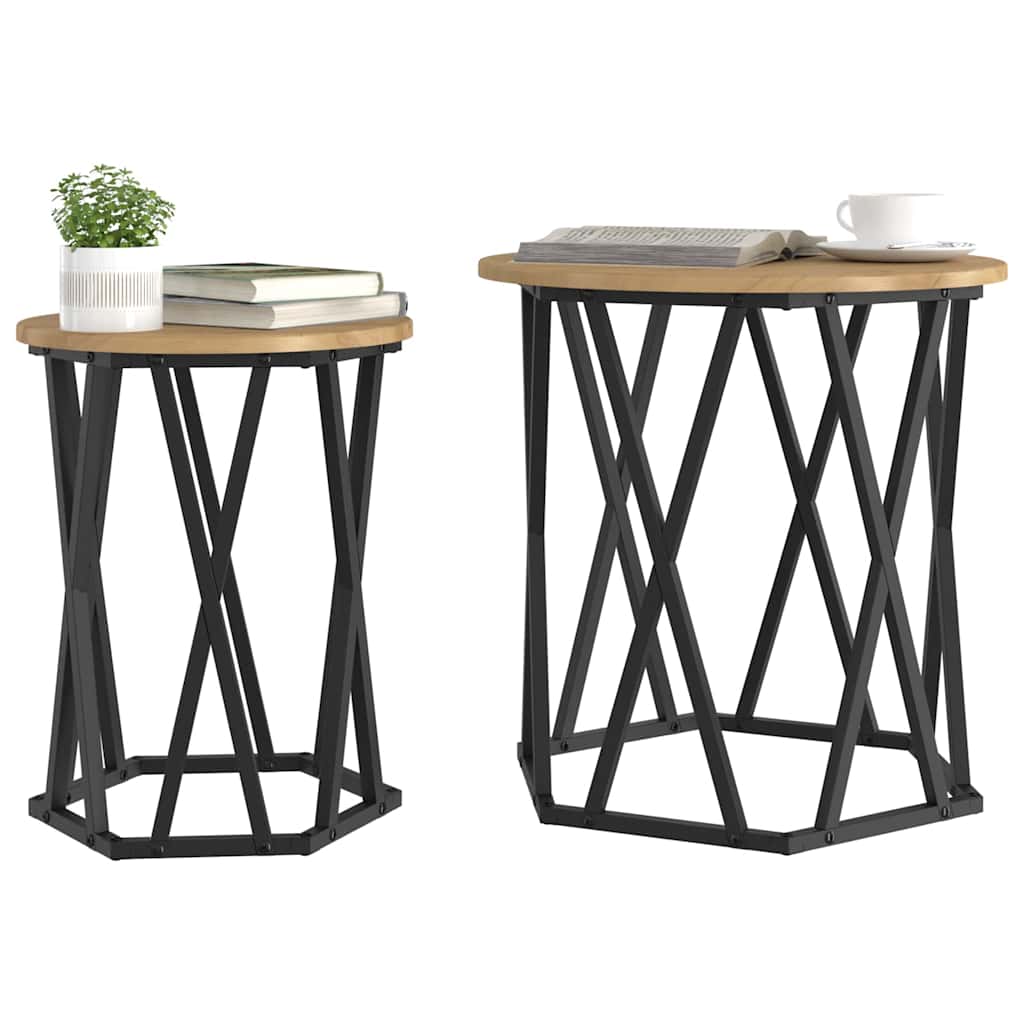 Τραπεζάκι σαλονιού 2 pcs Artisan Oak 50 x 50 x 50 cm