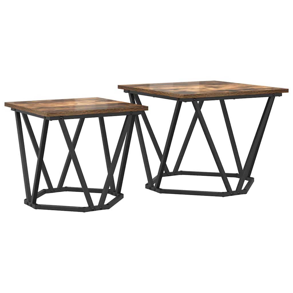 Σετ βοηθητικά τραπεζάκια 2 pcs Καπνιστό Δρύς - Pakobazaar