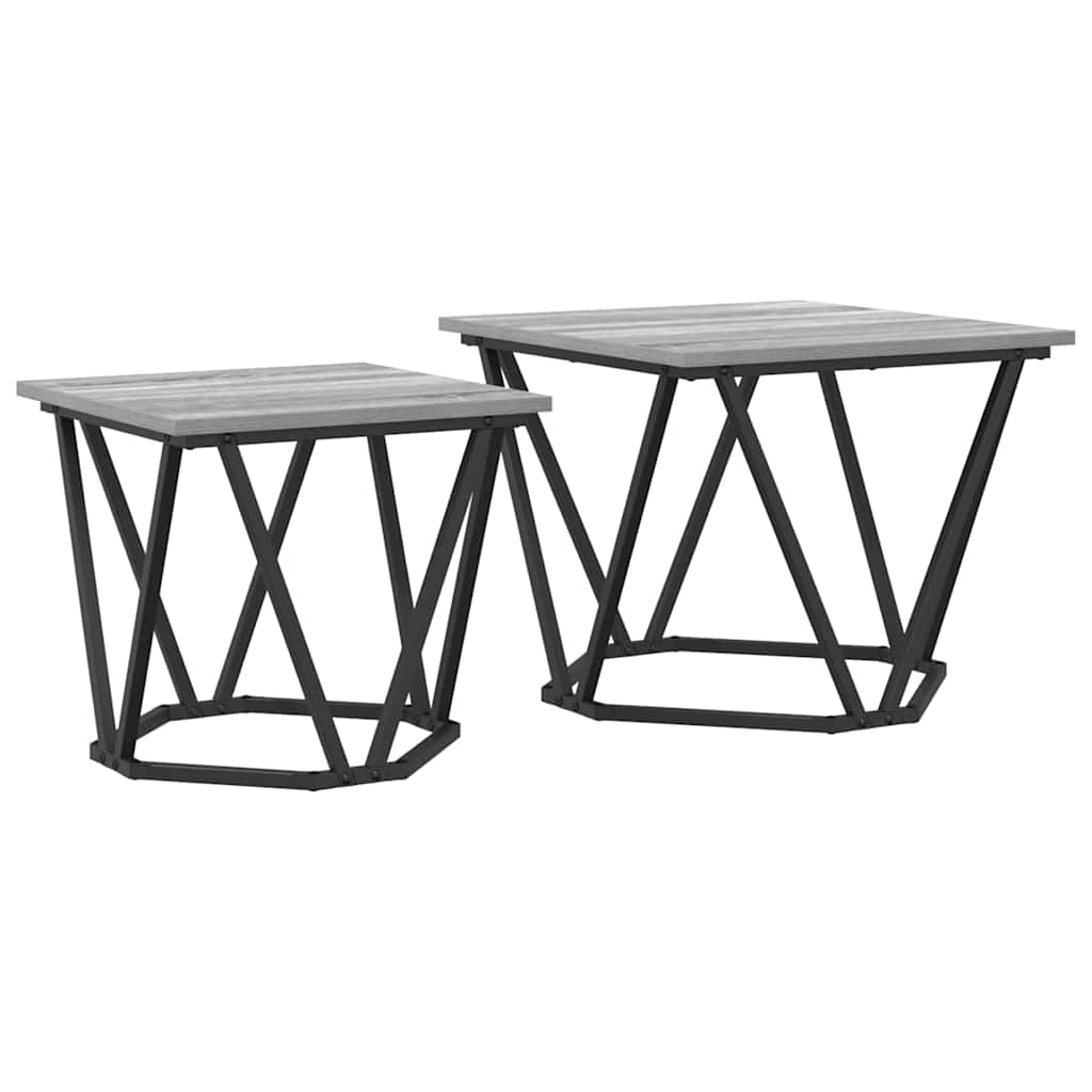 Σετ βοηθητικά τραπεζάκια 2 pcs Γκρίζο Σονομα - Pakobazaar