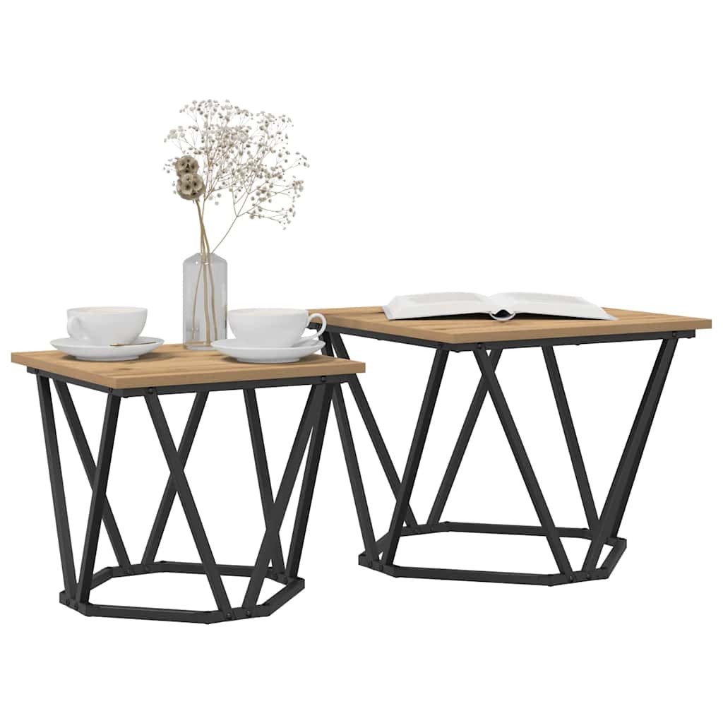 Σετ βοηθητικά τραπεζάκια 2 pcs Artisan Oak 50 x 50 x 40 cm