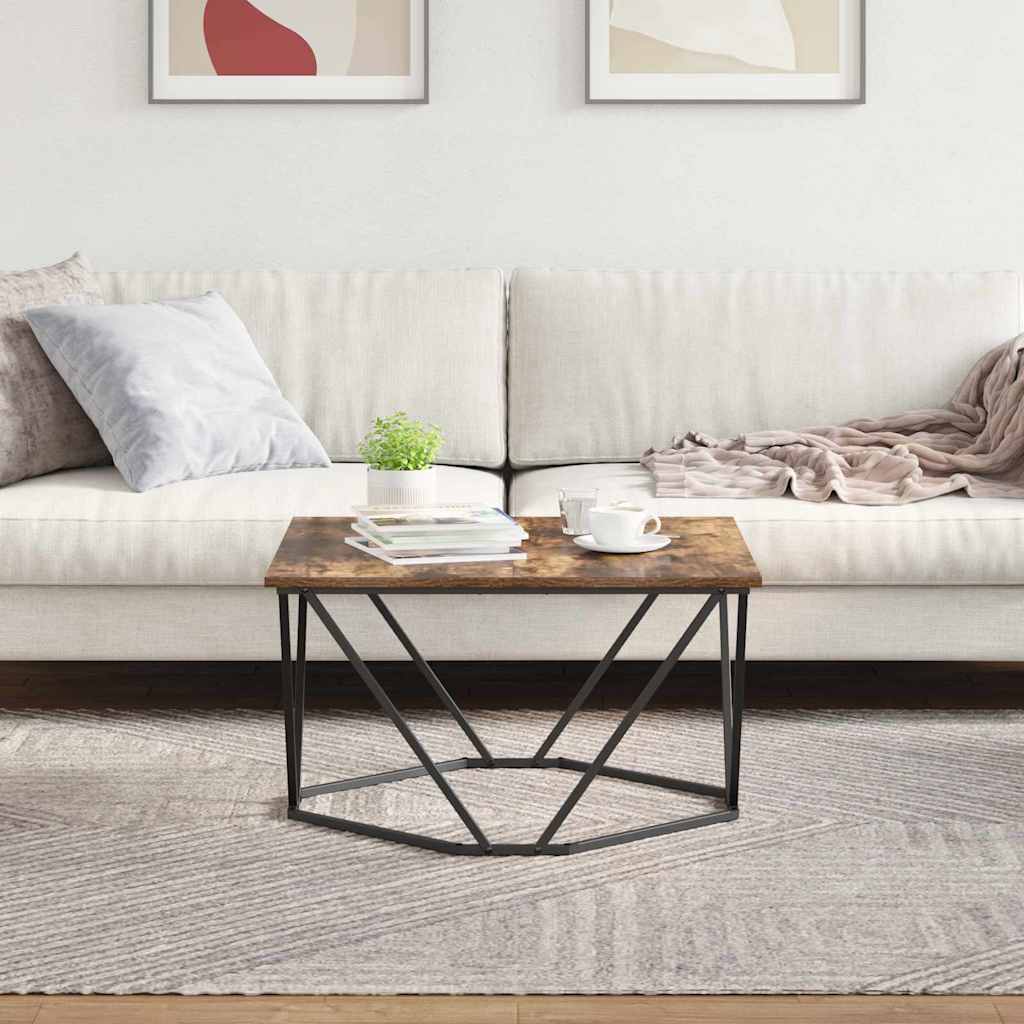 Τραπεζάκι σαλονιού Καπνιστό Δρύς 80 x 80 x 45 cm - Pakobazaar