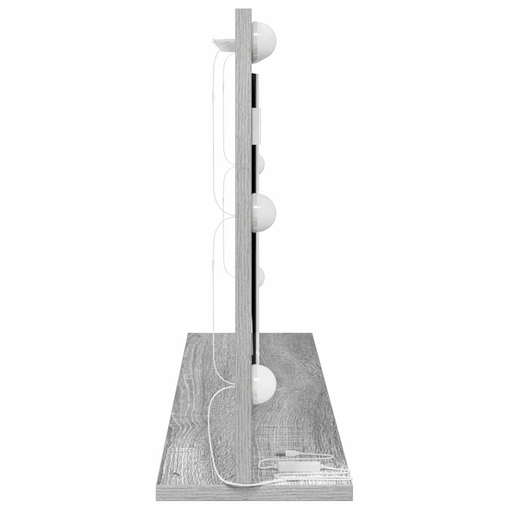 Καθρέφτης τουαλέτας Ορθογώνιος Γκρίζο Σονομα 80 x 45 x 18 εκ. - Pakobazaar