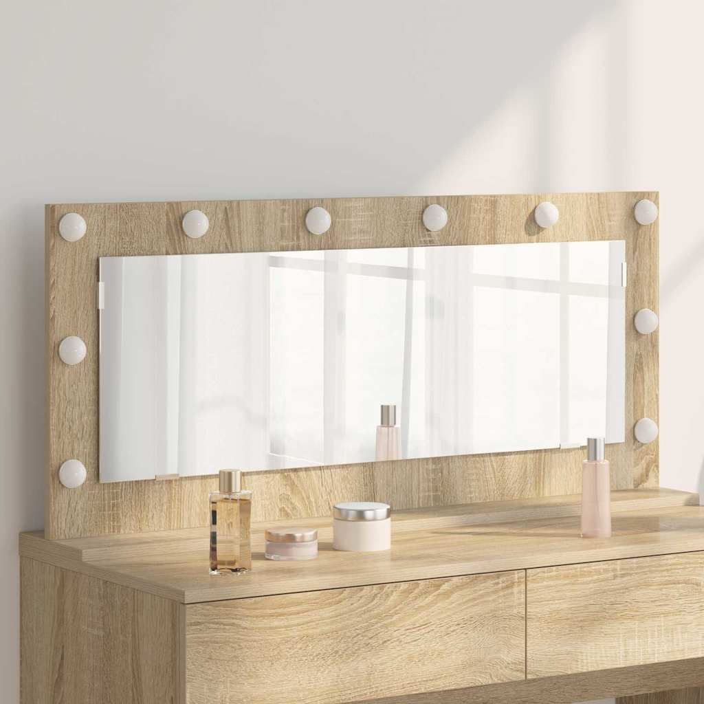 Καθρέφτης τουαλέτας Ορθογώνιος Δρύς Sonoma 100 x 45 x 18 εκ. - Pakobazaar