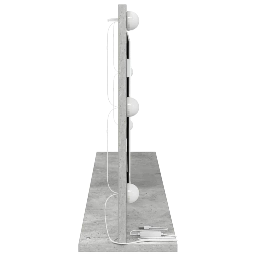 Καθρέφτης τουαλέτας Ορθογώνιος Σκυρόδεμα Γκρι 100 x 45 x 18 εκ. - Pakobazaar