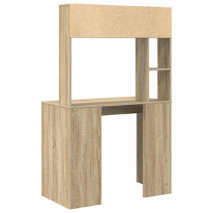 Γραφείο με ράφι Δρύς Sonoma 91 x 50 x 149 εκ Επεξεργασμένο ξύλο - Pakobazaar