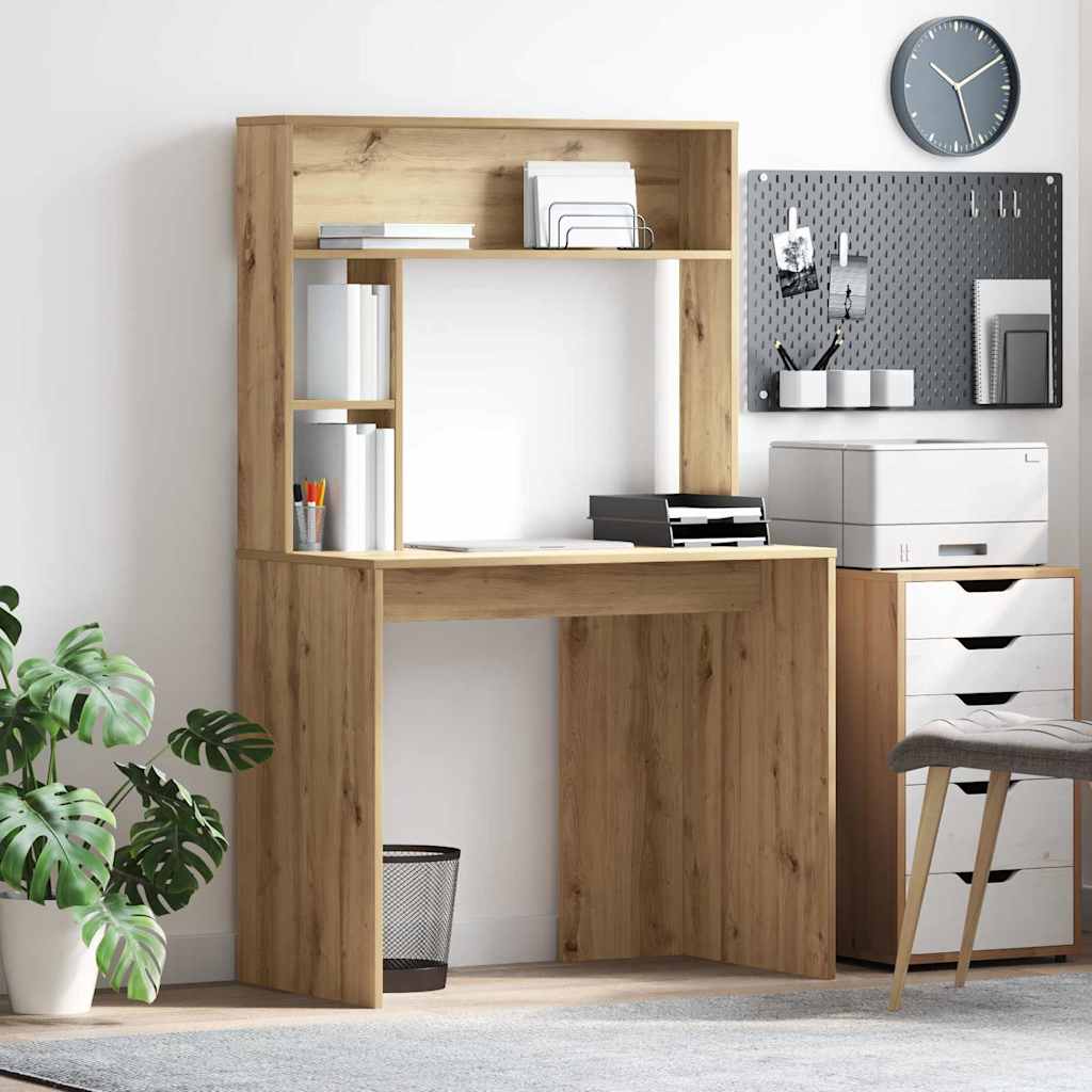 Γραφείο με ράφι Artisan Oak 91 x 50 x 149 εκ Επεξεργασμένο ξύλο - Pakobazaar