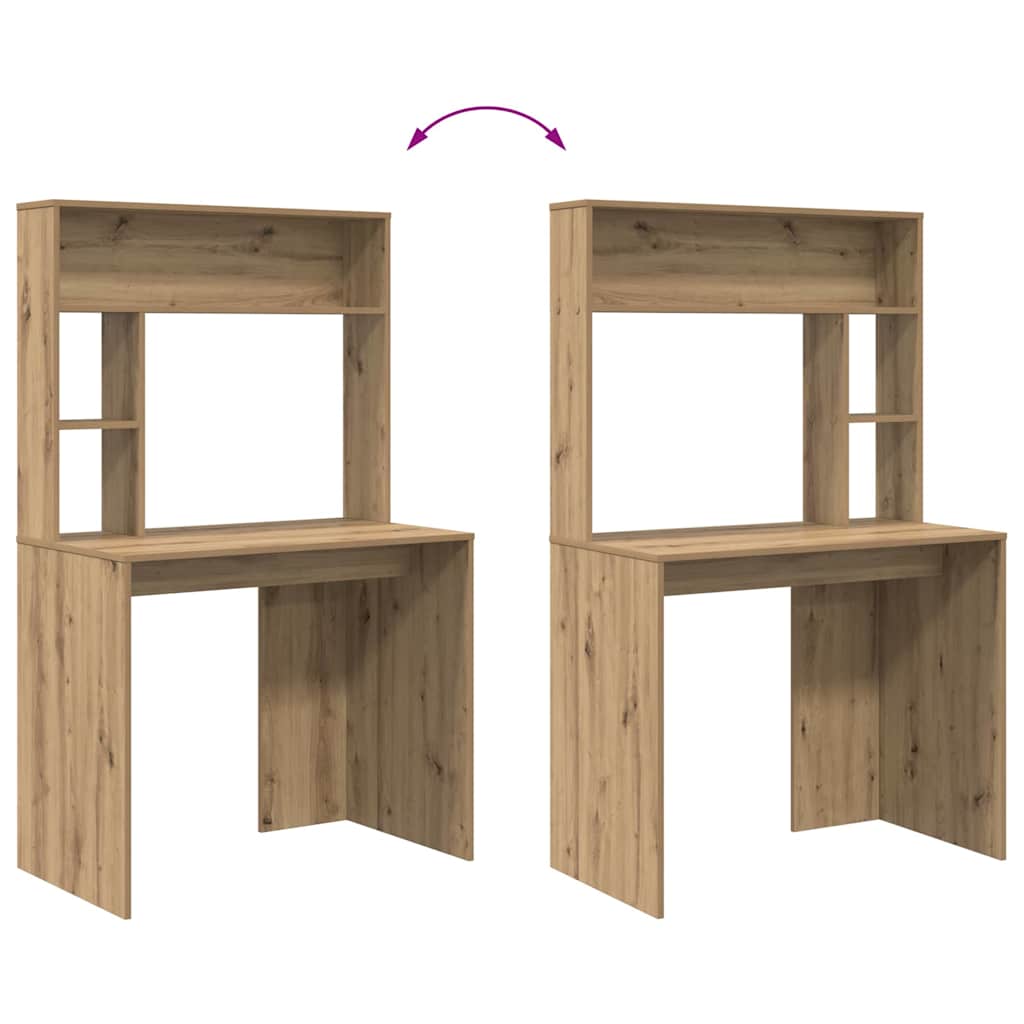 Γραφείο με ράφι Artisan Oak 91 x 50 x 149 εκ Επεξεργασμένο ξύλο - Pakobazaar