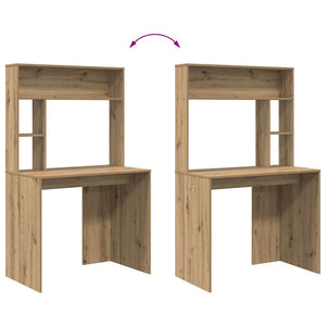 Γραφείο με ράφι Artisan Oak 91 x 50 x 149 εκ Επεξεργασμένο ξύλο - Pakobazaar