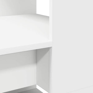 Γραφείο με ράφι Λευκό 113 x 54 x 120 εκ. Επεξεργασμένο ξύλο - Pakobazaar