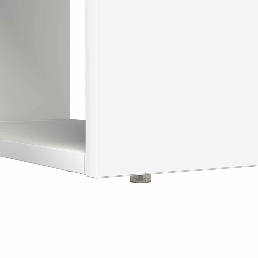 Γραφείο με ράφι Λευκό 113 x 54 x 120 εκ. Επεξεργασμένο ξύλο - Pakobazaar