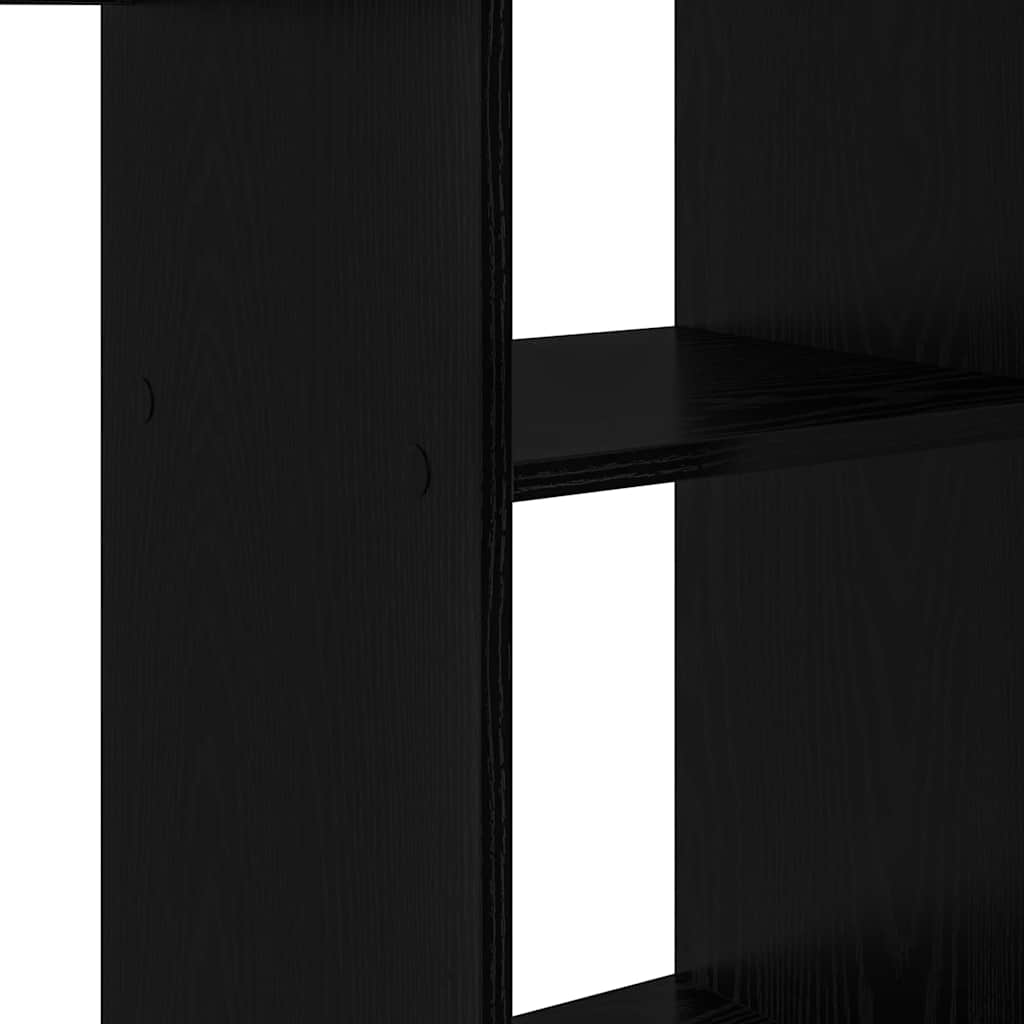 Γραφείο με ράφι Μαύρη Οξυά 142 x 102 x 73 εκ Επεξεργασμένο ξύλο - Pakobazaar