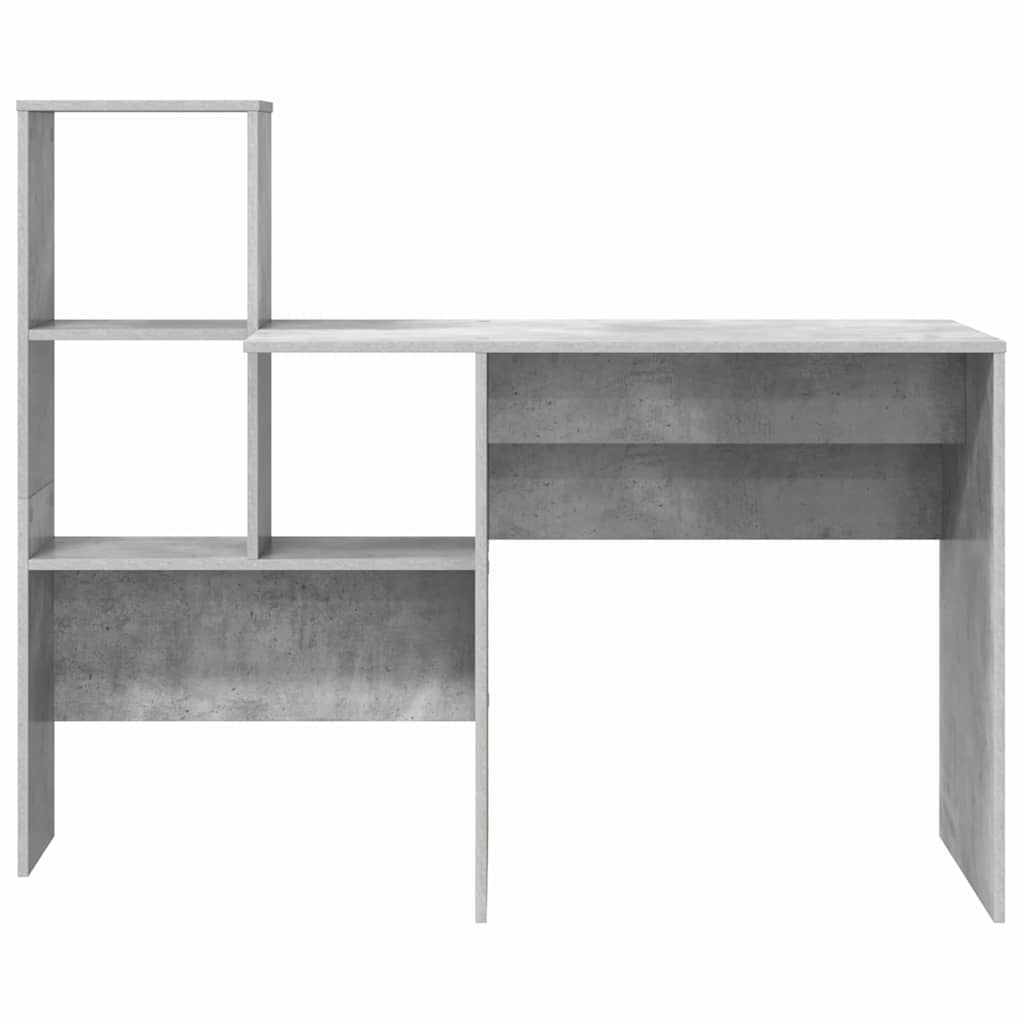 Γραφείο με ράφι Σκυρόδεμα Γκρι 131,5 x 50 x 106,5 εκ. - Pakobazaar