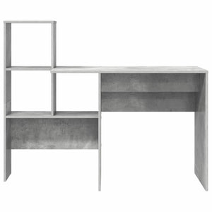 Γραφείο με ράφι Σκυρόδεμα Γκρι 131,5 x 50 x 106,5 εκ. - Pakobazaar