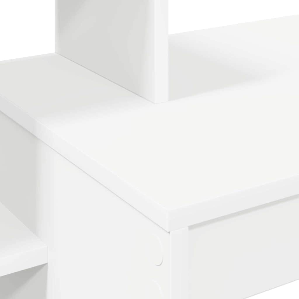 Γραφείο με ράφι Λευκό 100 x 40 x 90 cm Επεξεργασμένο ξύλο